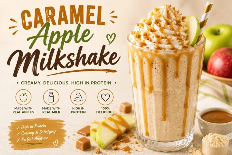 The Creamy & Satisfying High-Protein Caramel Apple Milkshake