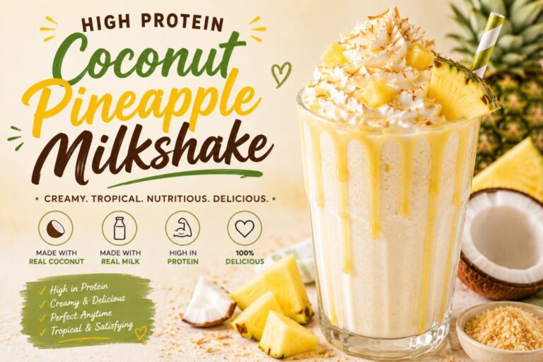 Creamy Coconut Pineapple Milkshake Recipe