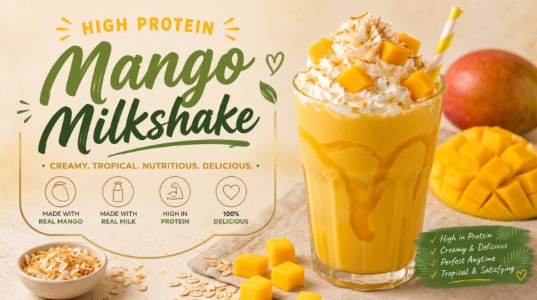 Mango Milkshake. Easy 5 Minute Creamy Recipe