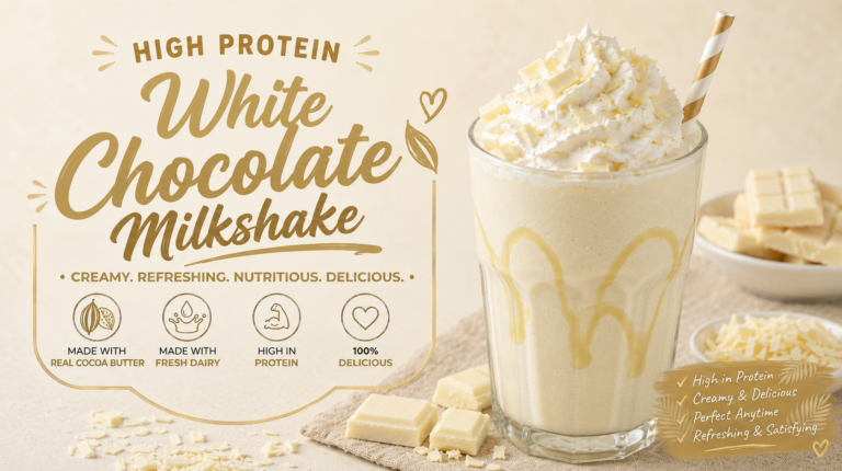 Rich & Creamy White Chocolate Milkshake in 5 Minutes