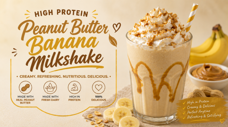Creamy Peanut Butter Banana Milkshake in 5 Minutes