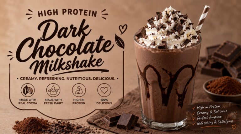 Rich & Creamy Dark Chocolate Milkshake
