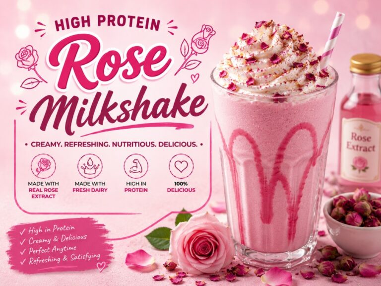 Fragrant & Creamy Rose Milkshake in 5 Minutes
