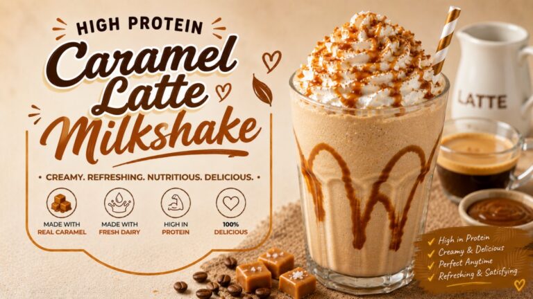 Rich Caramel Latte Milkshake in 5 Minutes