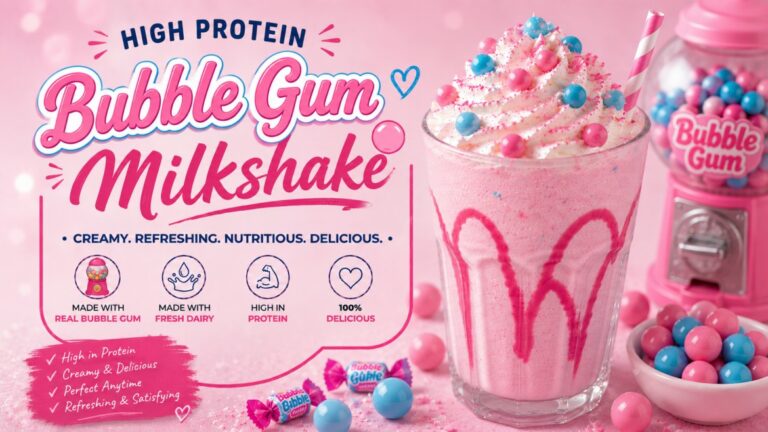 Sweet & Fun Bubble Gum Milkshake in 5 Minutes