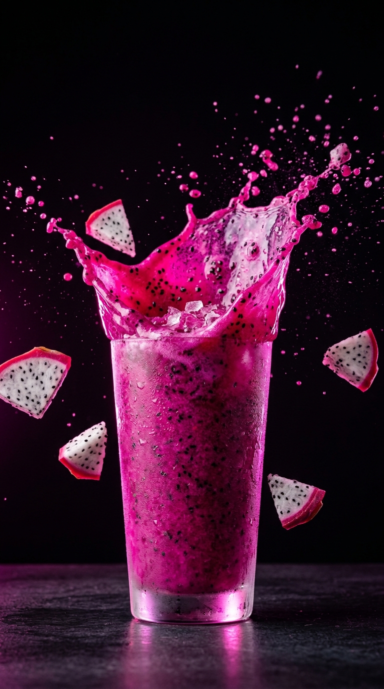 Dragon Fruit Milkshake - detail view