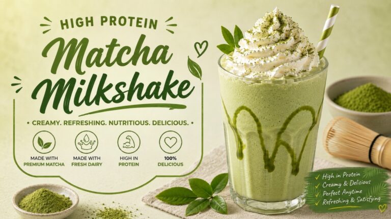 Creamy Matcha Milkshake in 5 Minutes
