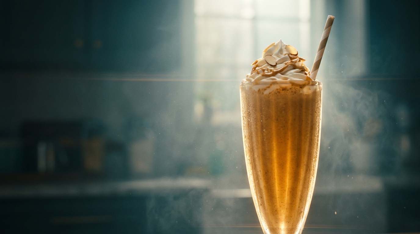Almond Butter Milkshake - styled presentation