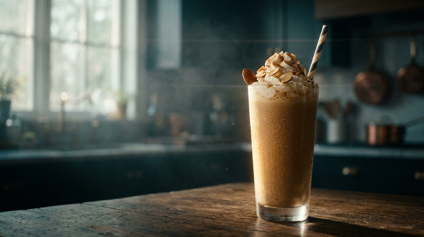 Almond Milkshake - styled presentation