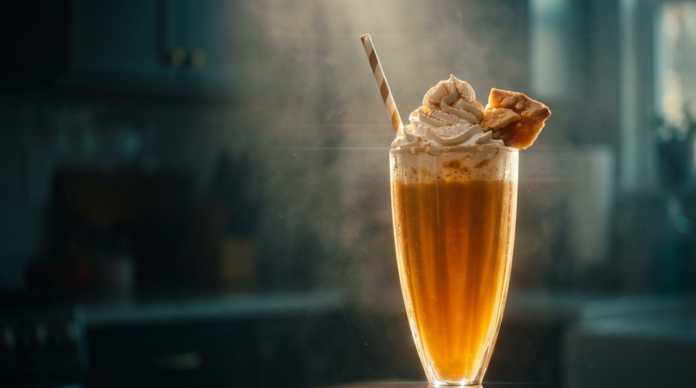 Apple Pie Milkshake - styled presentation