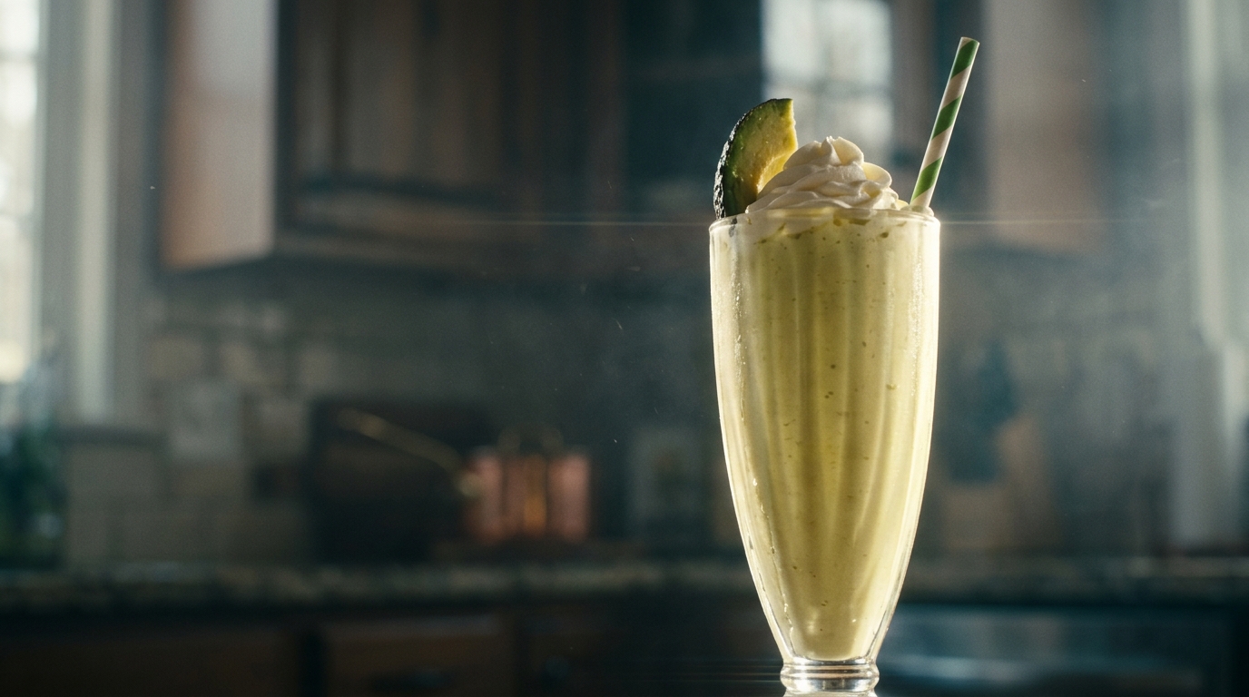Avocado Milkshake - styled presentation