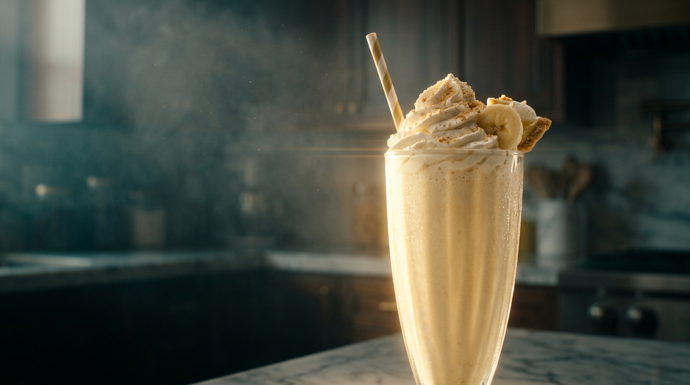 Banana Cream Pie Milkshake - styled presentation
