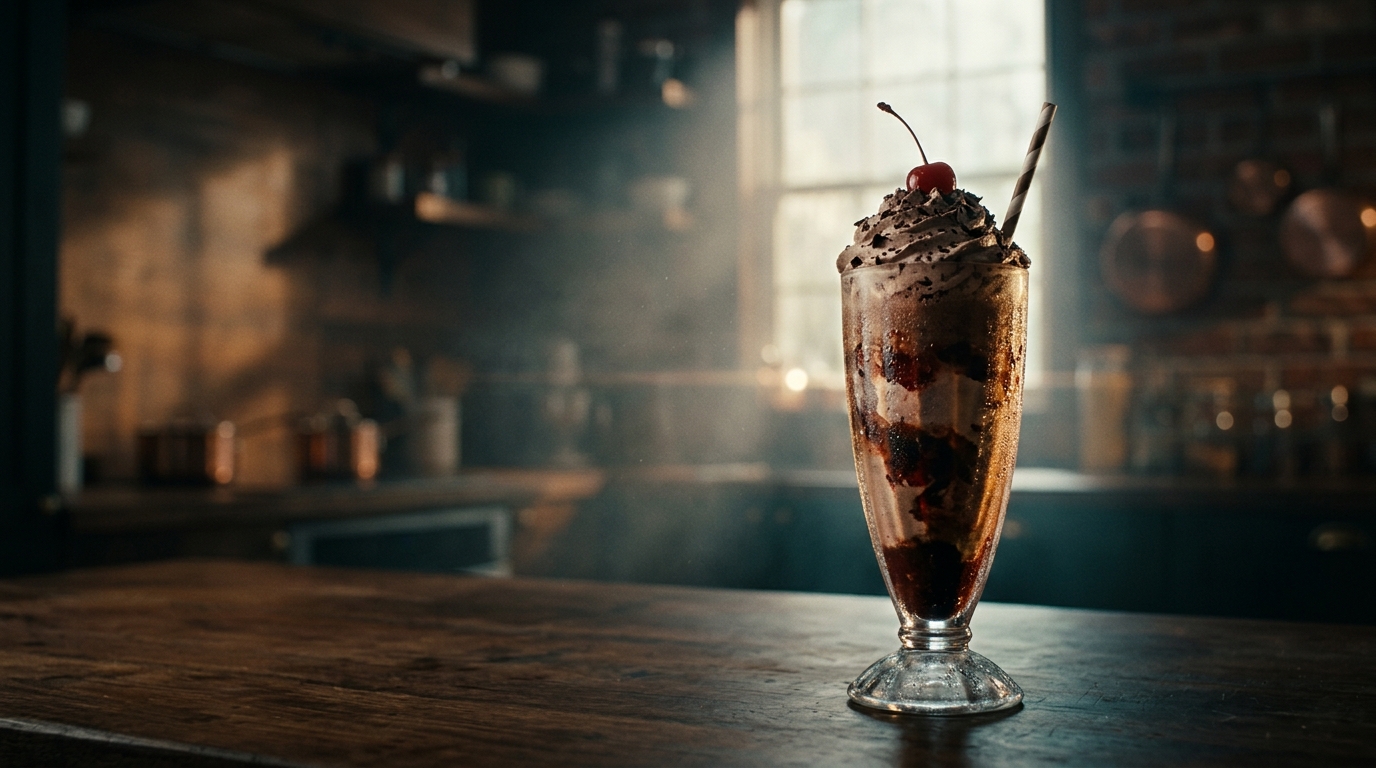 Black Forest Milkshake - styled presentation