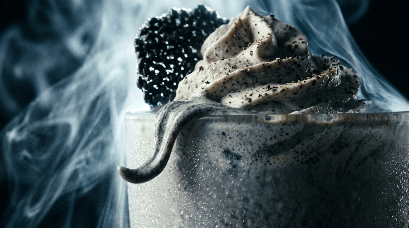 Black Sesame Milkshake - detail view
