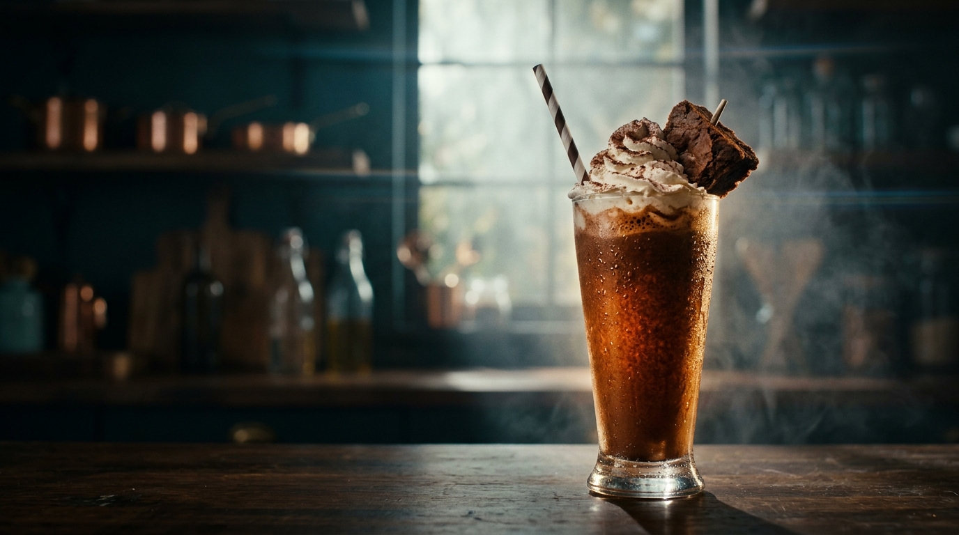Brownie Milkshake - styled presentation
