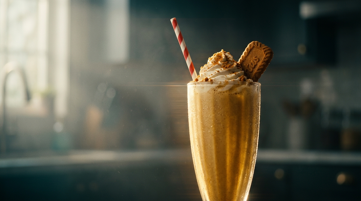 Caramelized Biscuit Milkshake - styled presentation