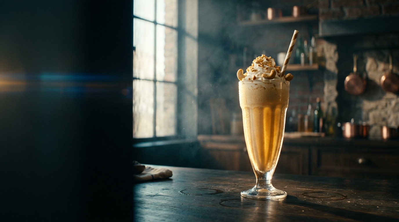 Cashew Milkshake - styled presentation
