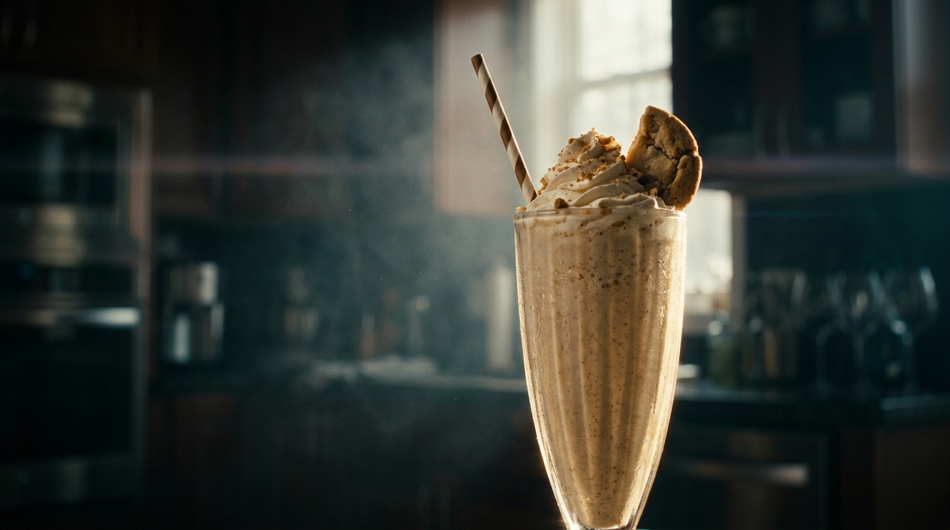 Cheesecake Cookie Milkshake - styled presentation