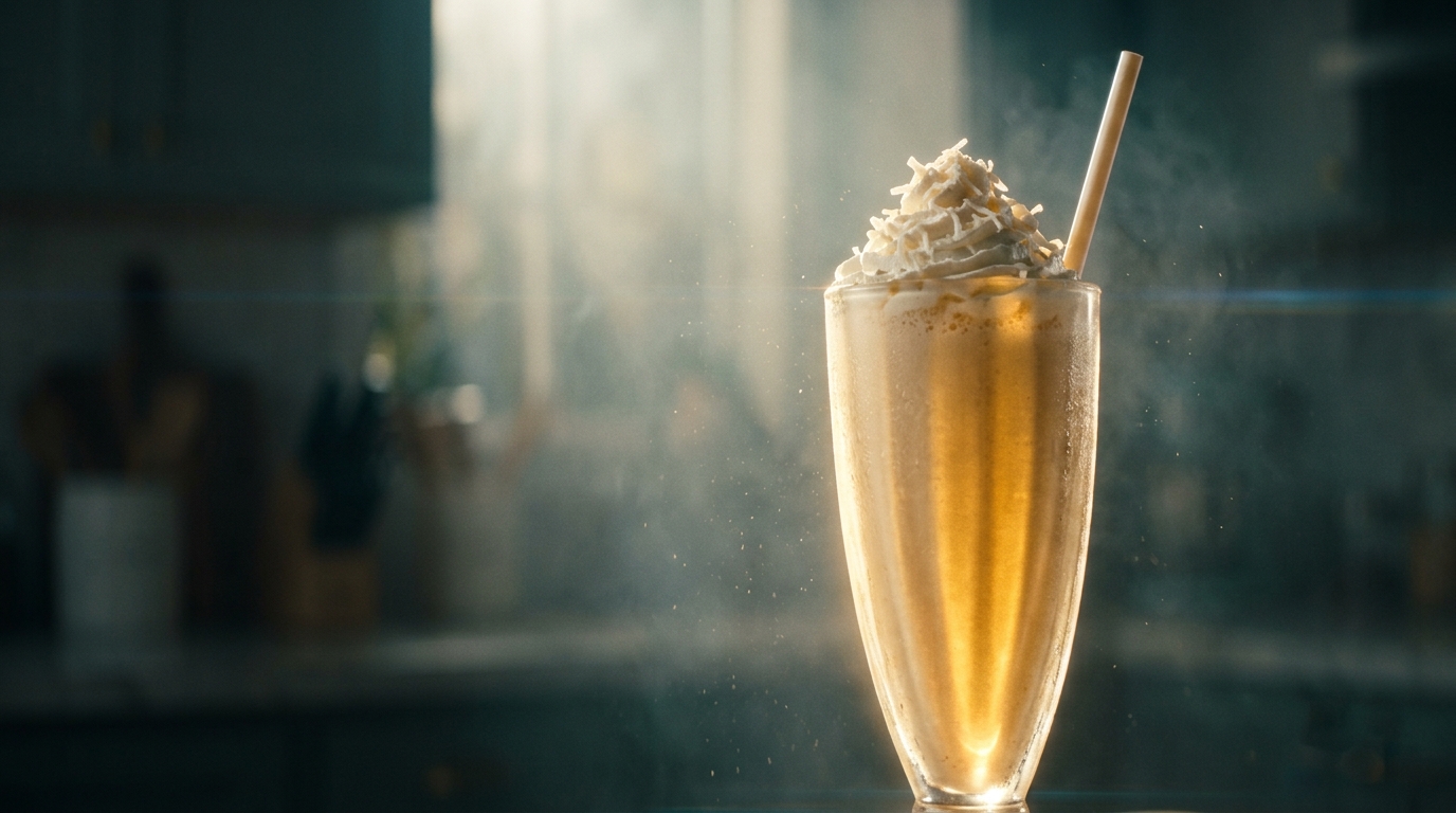 Coconut Milkshake - styled presentation