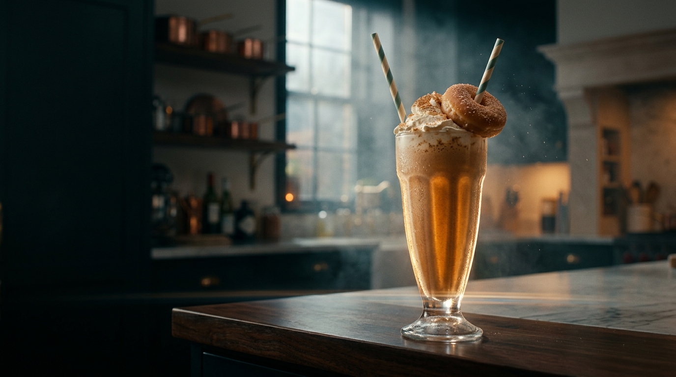 Donut Milkshake - styled presentation