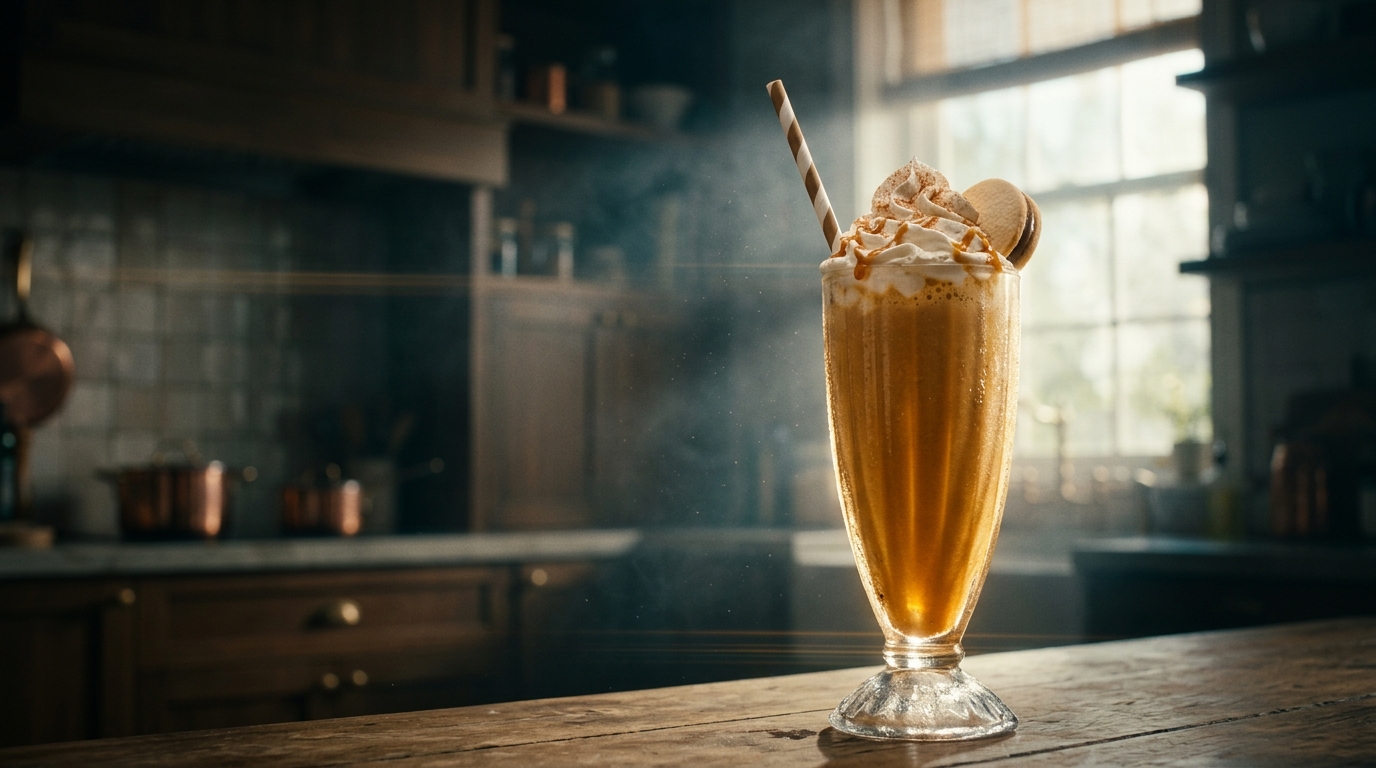 Dulce De Leche Milkshake - styled presentation