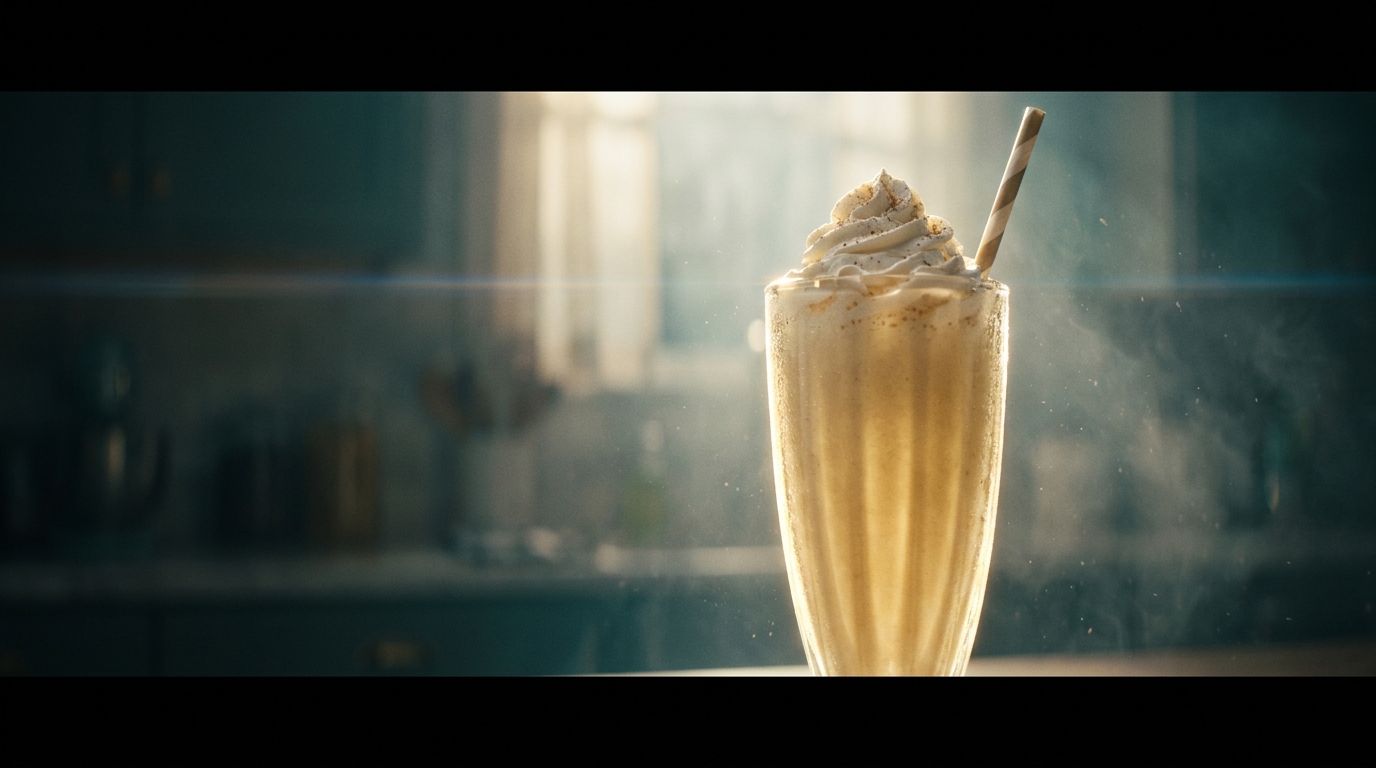 Eggnog Milkshake - styled presentation
