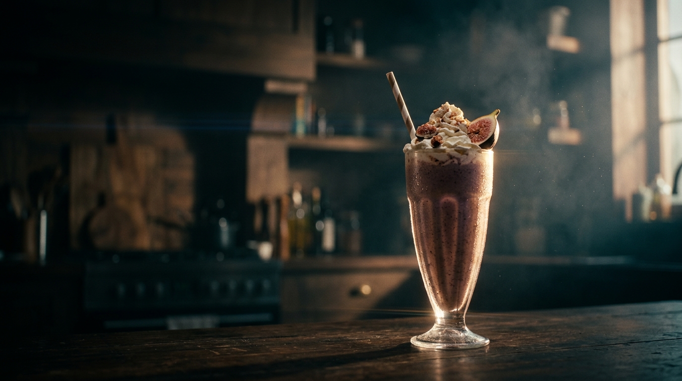 Fig Milkshake - styled presentation