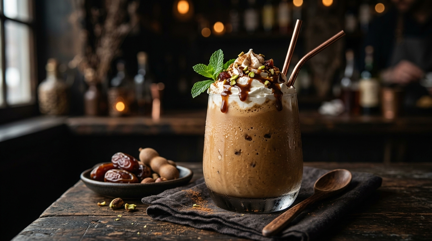 Finished tamarind date sweet & tangy milkshake served