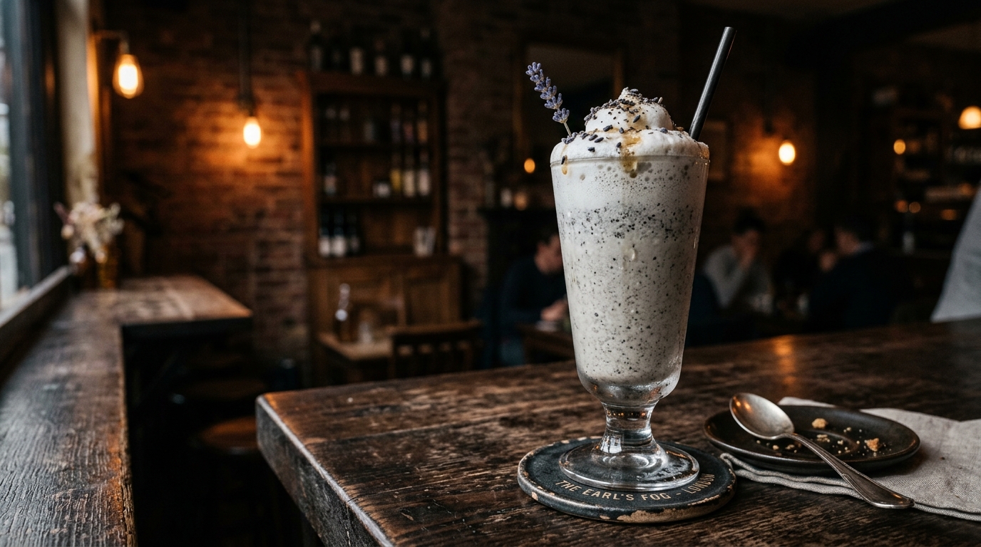 Finished london fog earl grey milkshake served