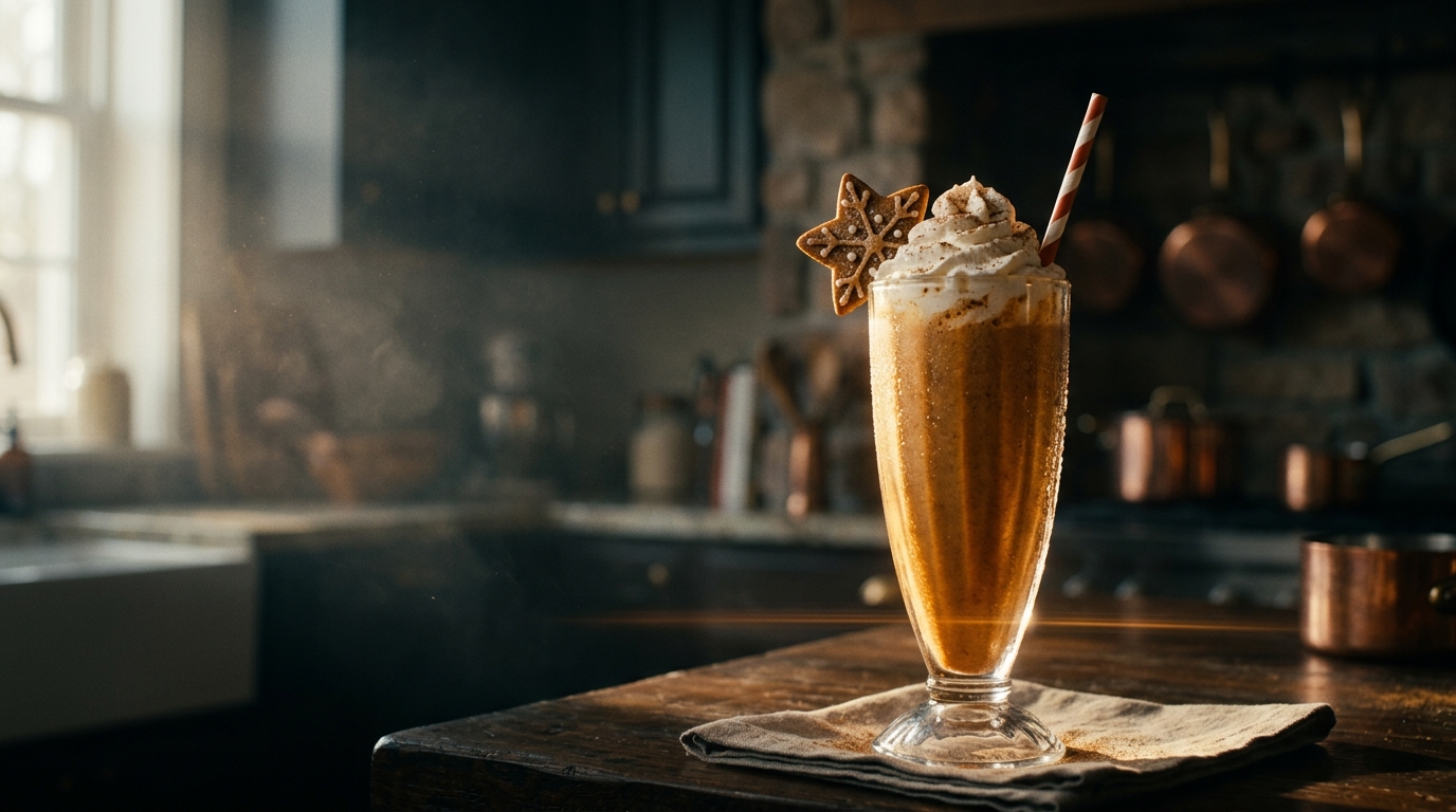 Gingerbread Milkshake - styled presentation