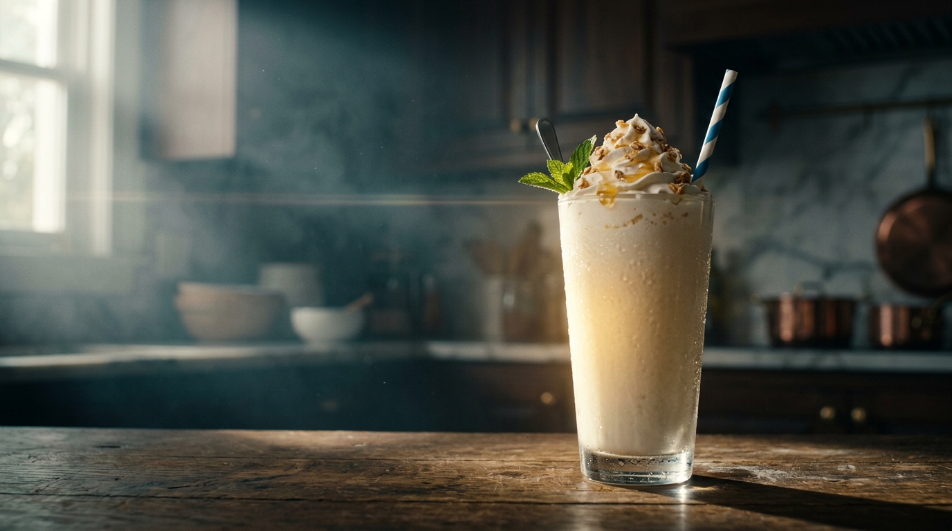 Greek Yogurt Milkshake - styled presentation
