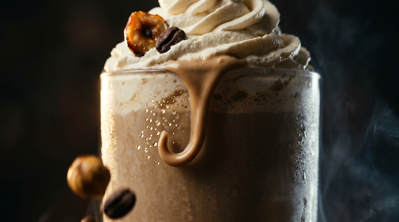 Hazelnut Coffee Milkshake - detail view