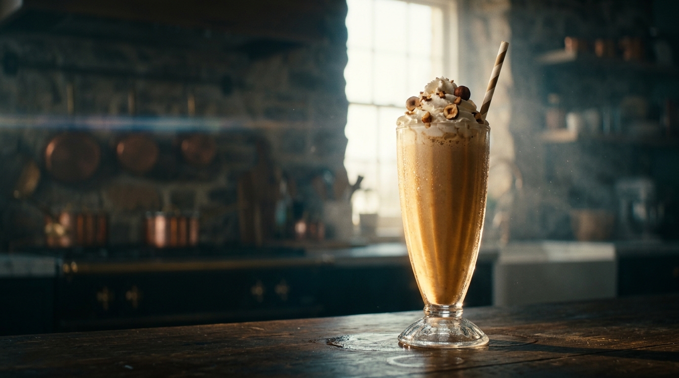 Hazelnut Milkshake - styled presentation