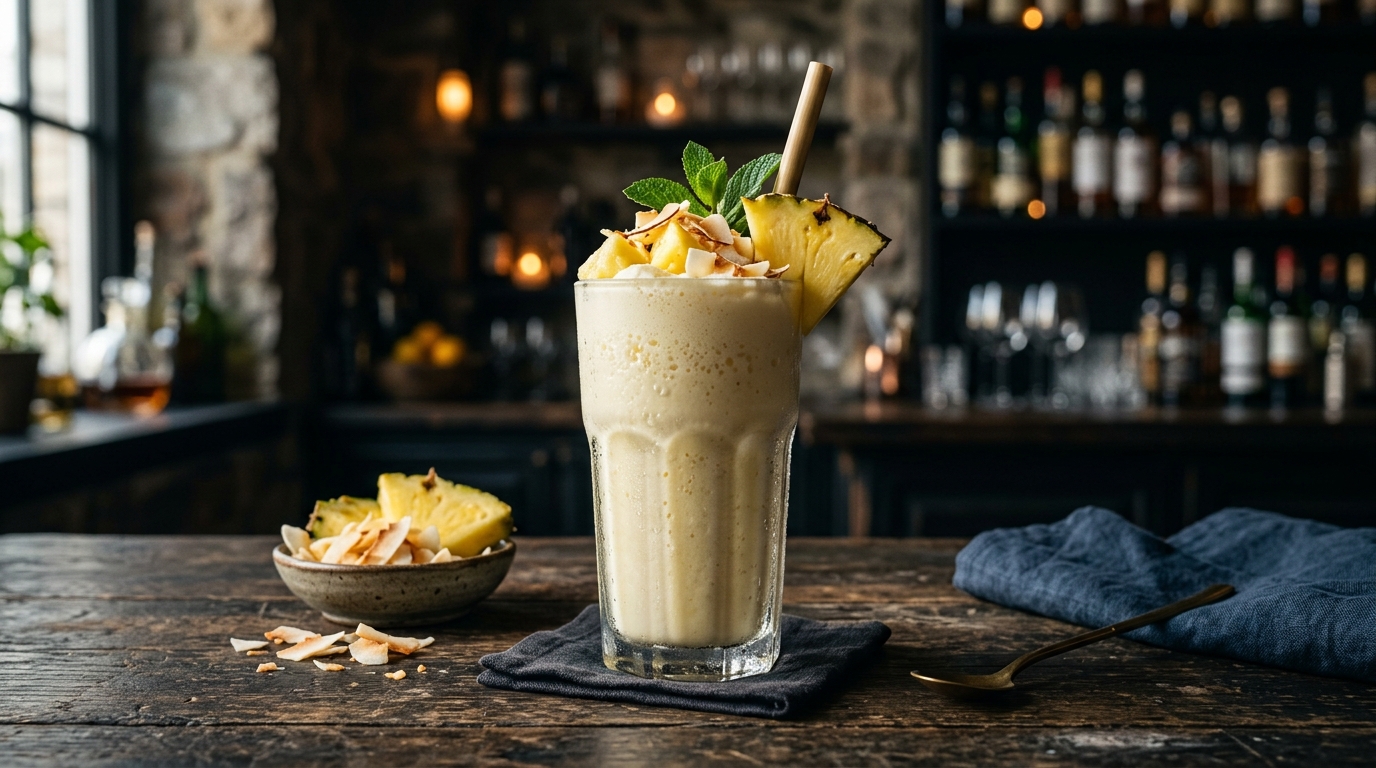 Refreshing Pineapple Coconut Milkshake - main hero image
