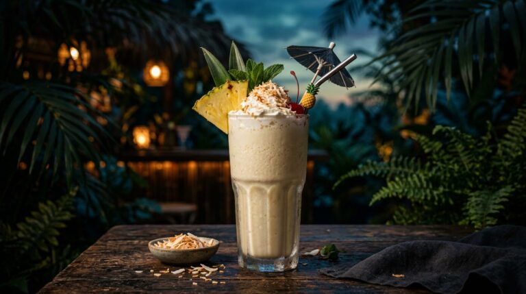 Tropical Pineapple Coconut Milkshake