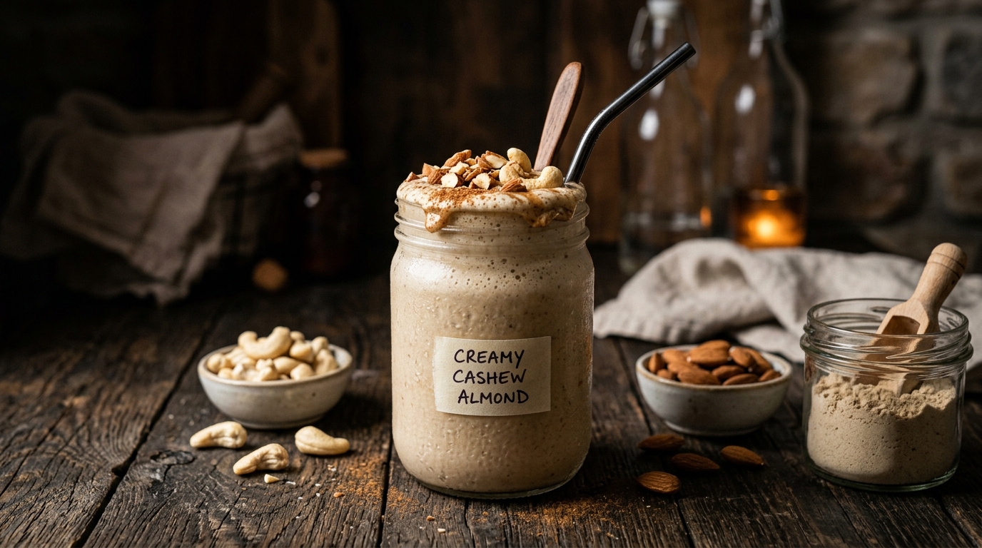 Creamy Cashew Almond Protein Shake - main hero image