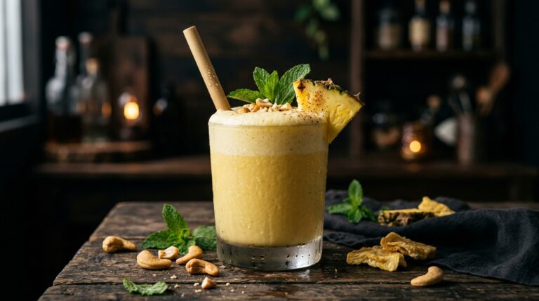 Refreshing Pineapple Cashew Milkshake