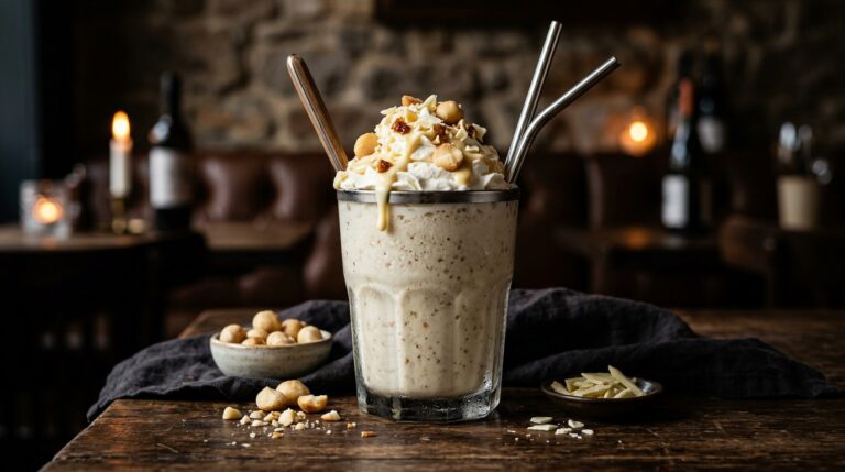 Velvety White Chocolate Macadamia Milkshake