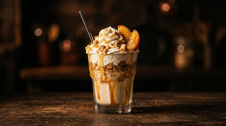 Summer Peach Cobbler Milkshake