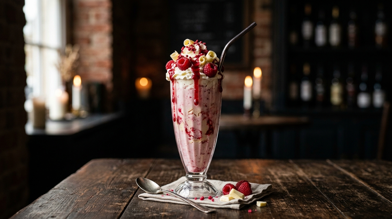 White Chocolate Raspberry Milkshake - main hero image
