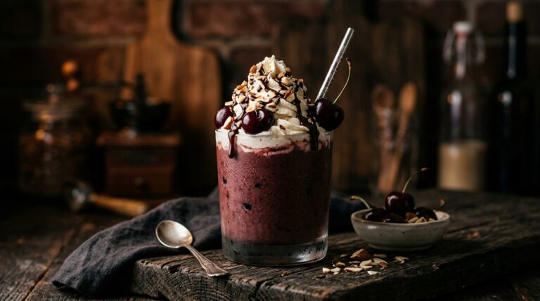 Rich Dark Cherry Almond Milkshake