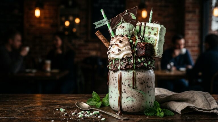 Mint Chocolate Chip Freakshake