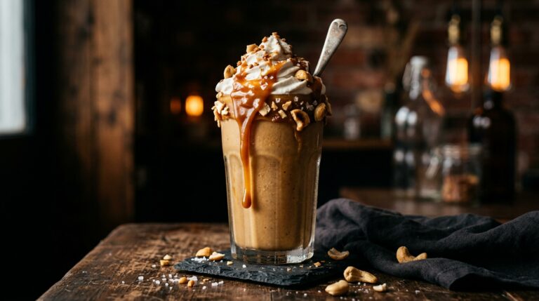 Vegan Salted Caramel Cashew Milkshake