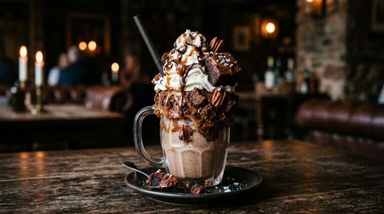 Salted Caramel Brownie Milkshake