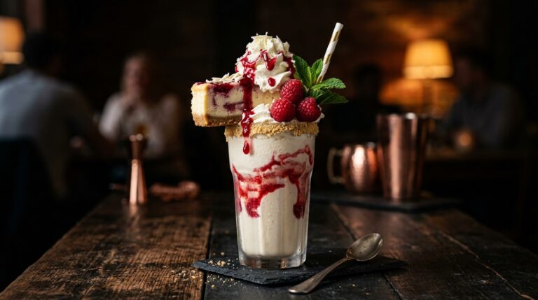 White Chocolate Raspberry Cheesecake Milkshake