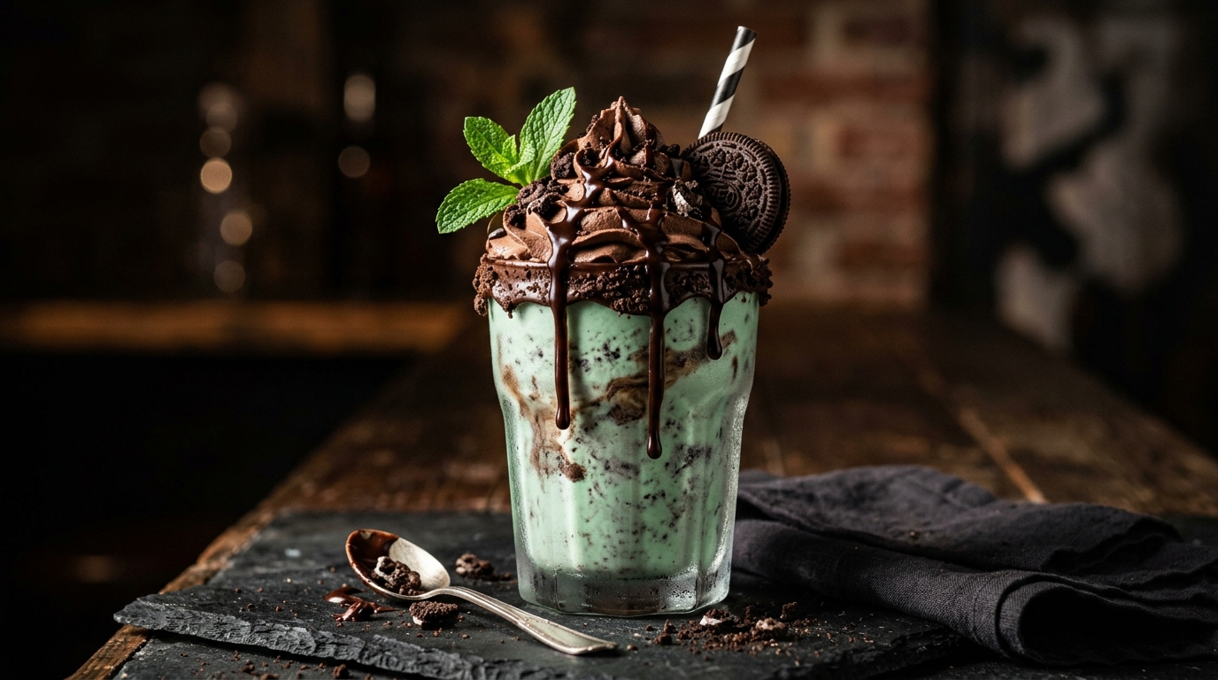Mint Chocolate Cookie Milkshake - main hero image