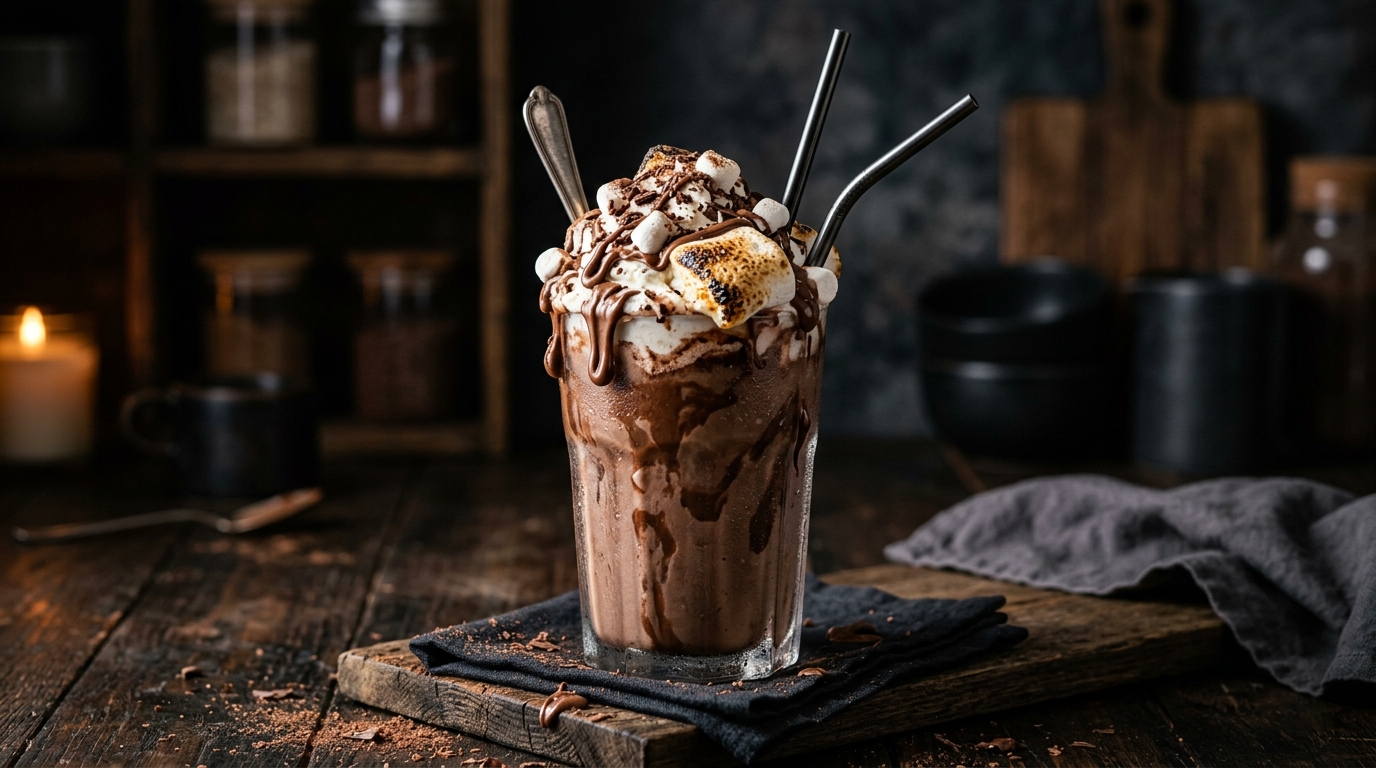 Nutella Marshmallow Milkshake - main hero image