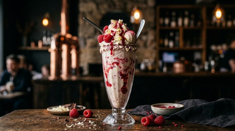 White Chocolate Raspberry Truffle Milkshake