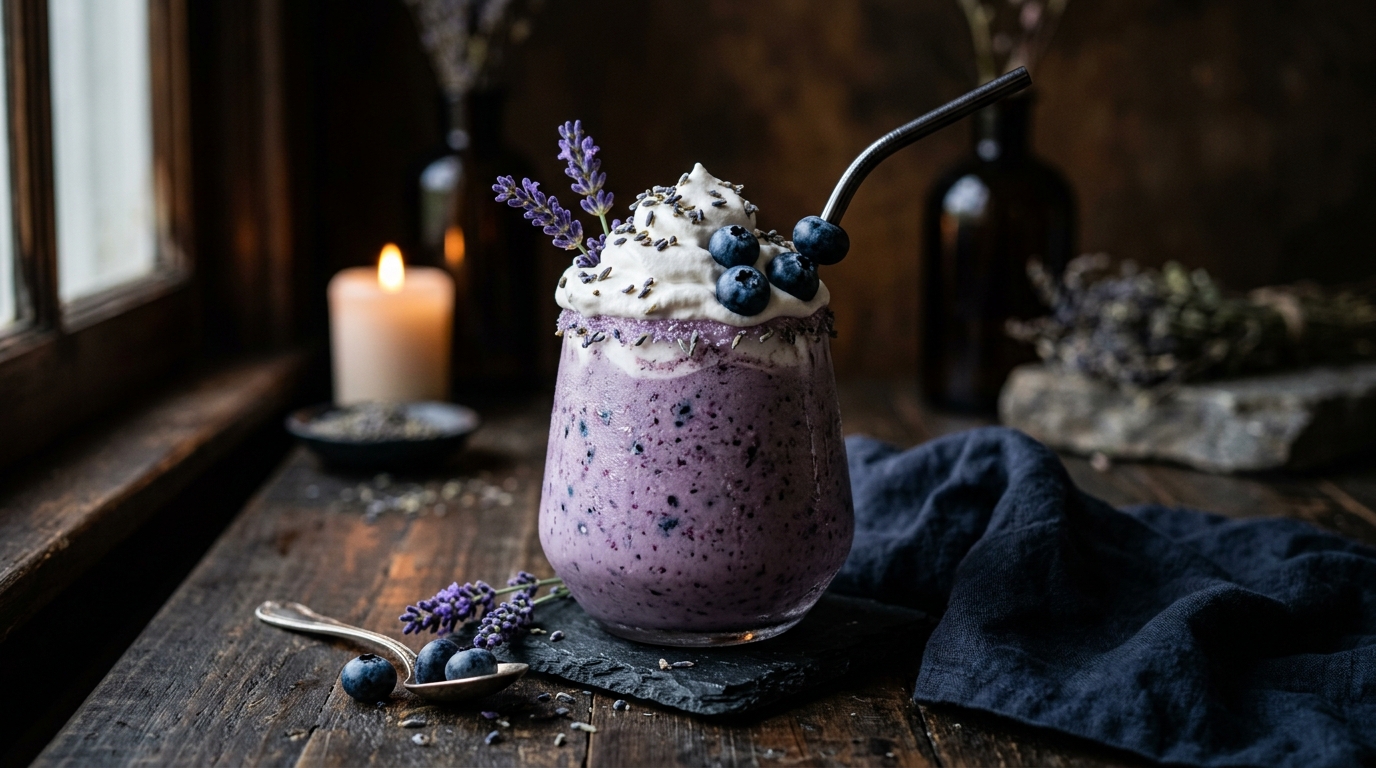 Blueberry Lavender Vegan Milkshake - main hero image