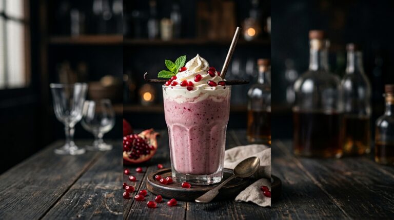 Pomegranate Vanilla Bean Milkshake